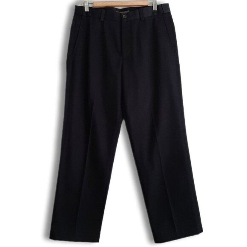 EDDIE BAUER | Relaxed Fit Wrinkle Free Crease Chino Pants Black Men's Sz 31